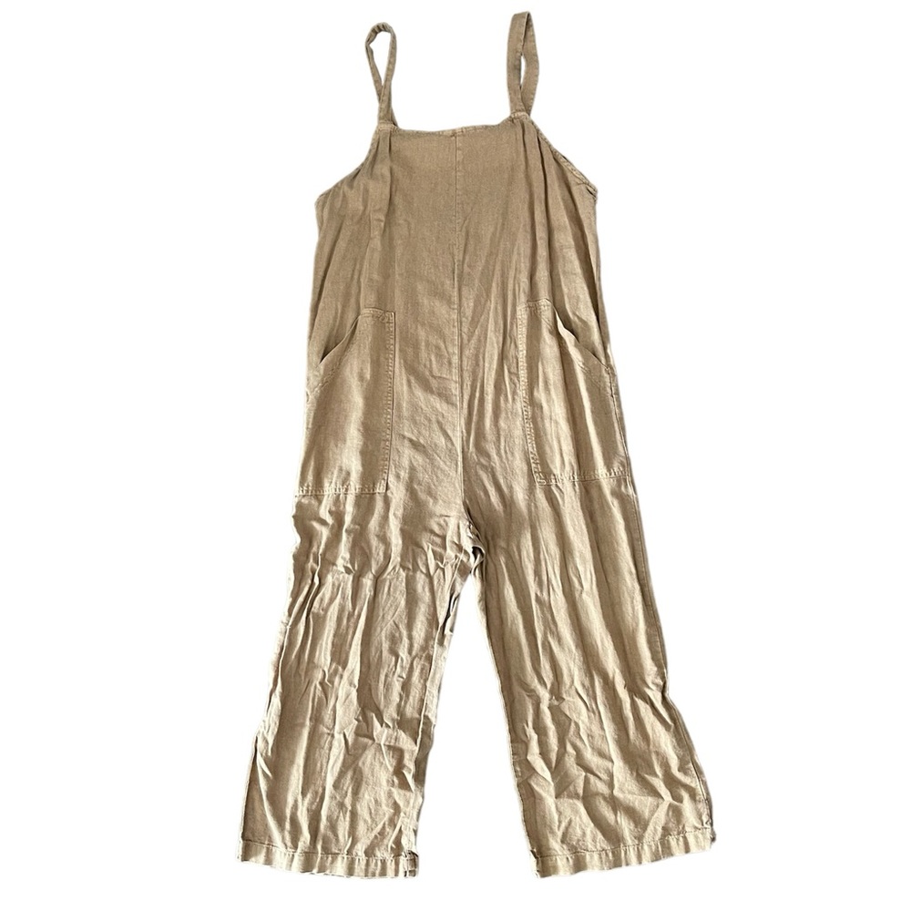 Universal Thread Tan Brown Mustard Dark Khaki Beige Jumpsuit Pullover Overalls